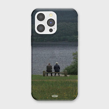 Back View Lake Aesthetic Background Translucent iPhone Case