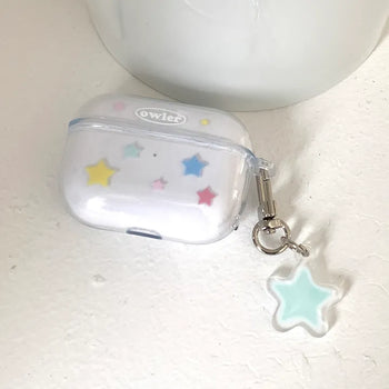 Color Shooting Star Keyring Set Jelly AirPods Case