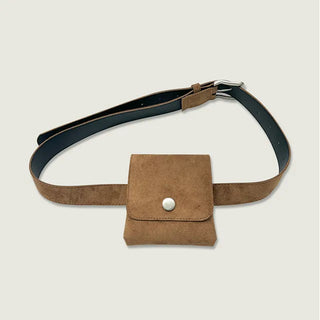 Walnut Suede Pocket Belt