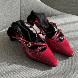 Red Strap Heels