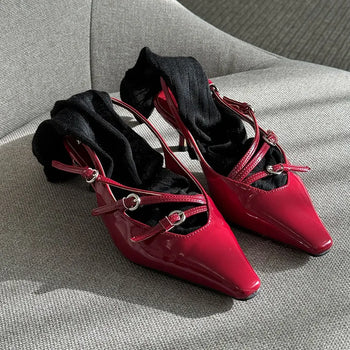 Red Strap Heels
