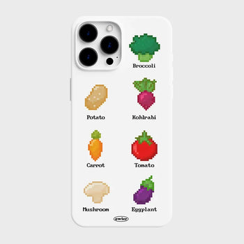 Vegetable Pixel Hard iPhone Case