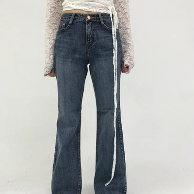 Brush bootcut denim pants