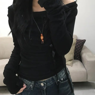 Off-shoulder hoodie