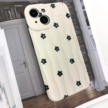 Whitey Flower Pattern Full Cover iPhone Case