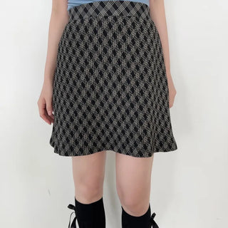 geek midi check skirt