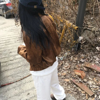 Suede Collar Blouson
