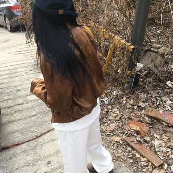 Suede Collar Blouson