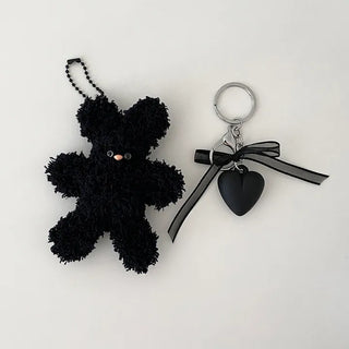 Bbogri Chenille Doll Keyring Hand-made Bbogri Key Ring 2 Styles Teddy Bear Keyring Puppy Keyring Cute Keyring Handmade Doll Keyring