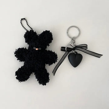 Bbogri Chenille Doll Keyring Hand-made Bbogri Key Ring 2 Styles Teddy Bear Keyring Puppy Keyring Cute Keyring Handmade Doll Keyring