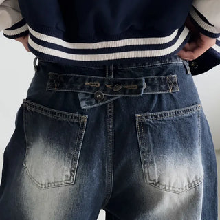 Back Point Cat Wash Wide Denim