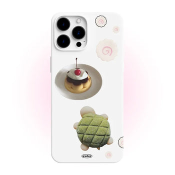 Jeff Pudding Fish Cake White Matte Hard iPhone Case
