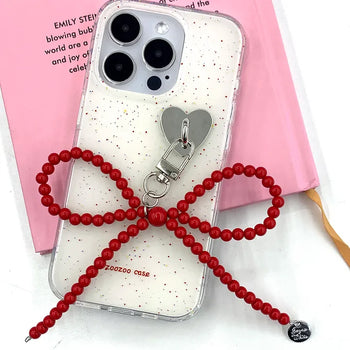 Ruring Ribbon Keyring Set Dot Hard Jelly iPhone Case