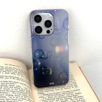 Blue Lee Bubble Translucent Jelly iPhone Case