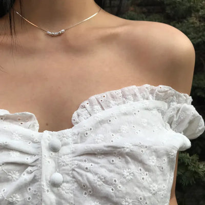 Mini pearl necklace