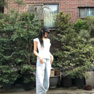 Cat Sand Wide Denim Pants (3 colors)