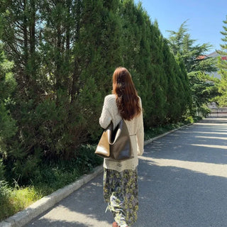 Long Punched Damaged Raglan Loose Fit Knit