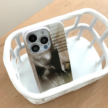 Flower Page Aesthetic Hard iPhone Case