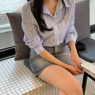 Emily Embroidered Striped Shirt