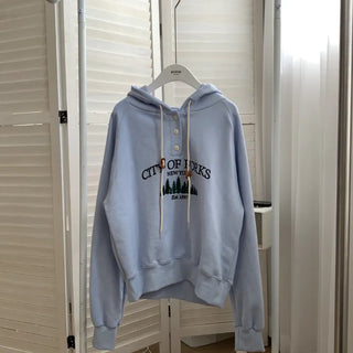 Forest Button Hoodie