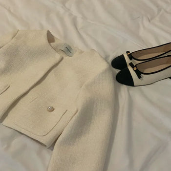 Rosé Tweed Jacket and Long Skirt Set  Wedding Guest Two-Piece Set