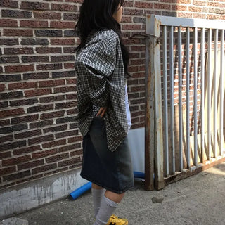 Pocket Denim Midi Skirt