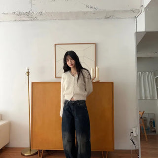 devil wide denim pants