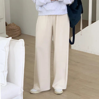 No Stretching, Sturdy Cotton Training Wide Elastic Waist Pants