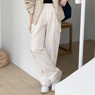 Cargo Elastic Wide Pants