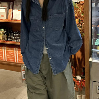 Vintage long-sleeve denim shirt