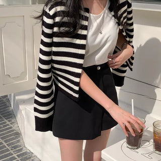 Meloy Hook Striped Knit Cardigan