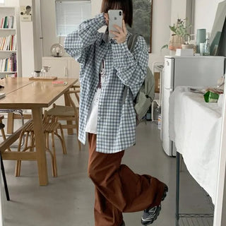 [UNISEX] Stella Loose Fit Vintage Check Shirt
