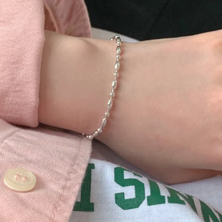 Egg Ball Mix Layered 3mm Chain Bracelet