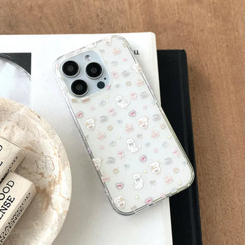 Cat Cake Pattern Hard Jelly iPhone Case