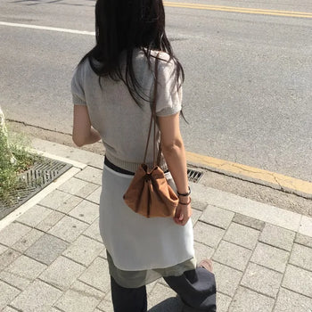 Suede Bucket Bag