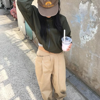Cut-out Cotton Bootcut Pants