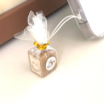 Smile Japanese bread keyring