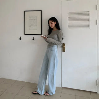 Leica Light Blue Denim Pants