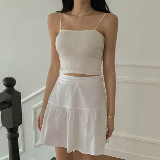 Begin knit crop tank top