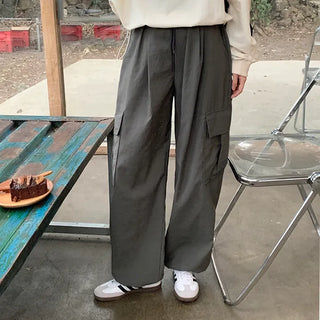 Cargo Nylon Two-way Elastic Waist Jogger Pants