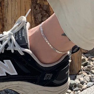 Oval Pattern Layered Bracelet & Anklet