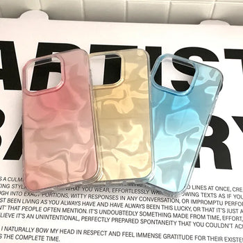 Glossy Holographic Wave Glossy Jelly iPhone Case
