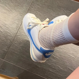 See-through Long Ribbed Socks  , White Color Added