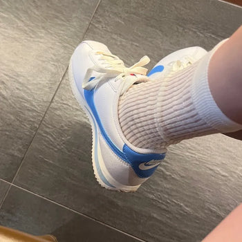 See-through Long Ribbed Socks  , White Color Added