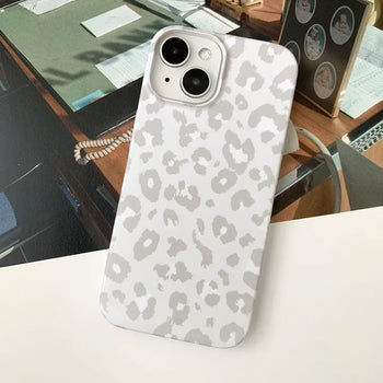 Grayish Leopard Matte Hard iPhone Case