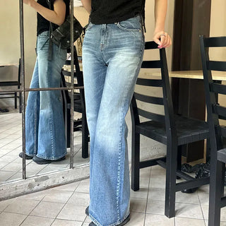 Shadow Brush Washed Semi Bootcut Denim Pants S, M, L - 1 color