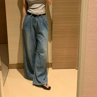 Canning Long Wide Pintuck Denim