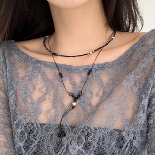 black swan necklace
