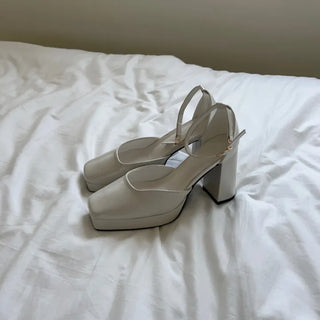 square mary jane heel