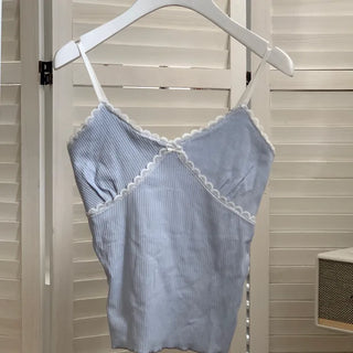 Union Lace Ribbed Cutout Sleeveless
